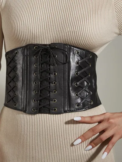 ceinture-corset-en-similicuir-avec-lacets Ζώνη κορσέ από δερματίνη με κορδόνια