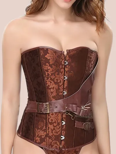 Steampunk κορσές bustier μαυροσ