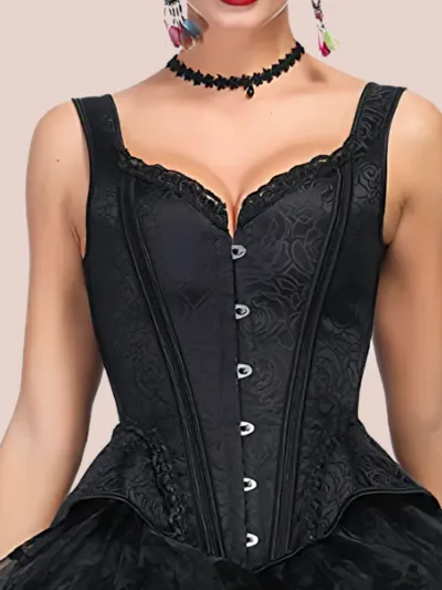 corset-noir-avec-bretelles Μαγιο κορσες