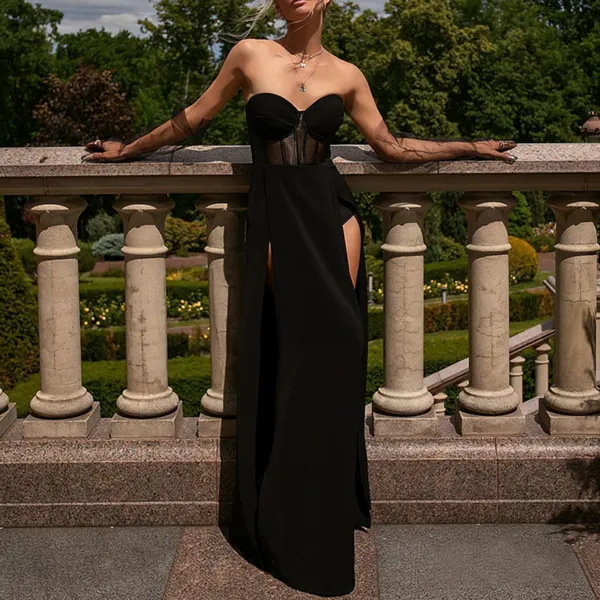 robe-corset-longue-ouverte-sur-les-jambes Κορσές λοχείας μετά από καισαρική